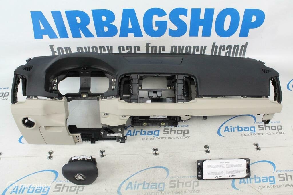 Airbag kit Tableau de bord noir/beige Skoda Karoq 2017-.., Enlèvement ou Envoi, Utilisé