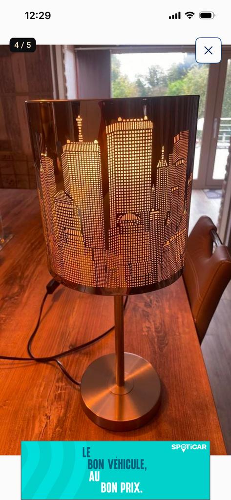Lampe de table New-York, Comme neuf, Enlèvement, 50 à 75 cm, Maison du monde