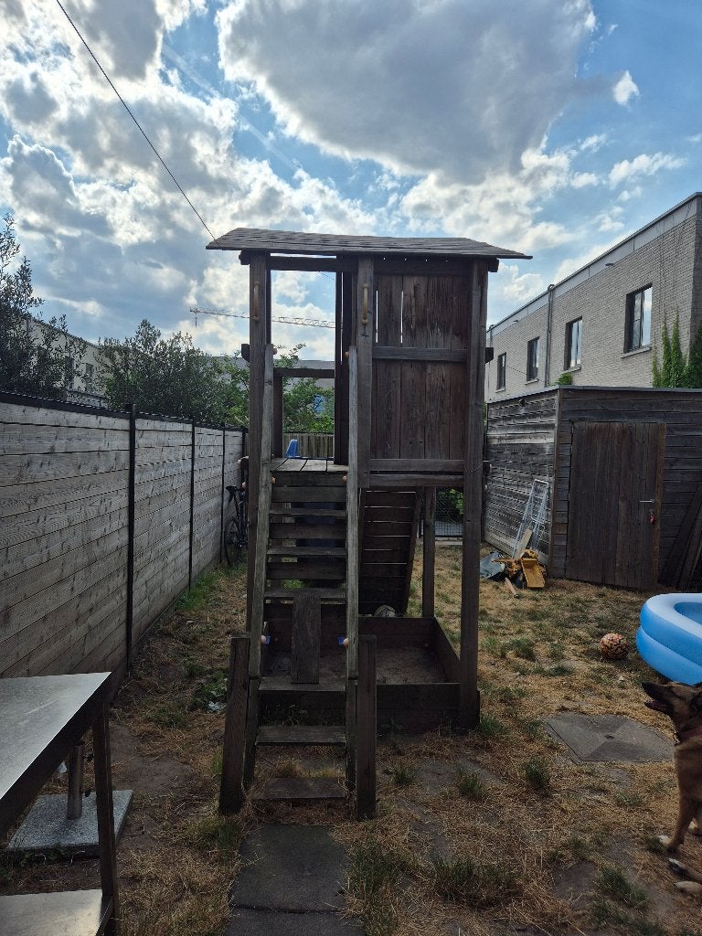 Blue Rabbit Beach Hut DeLuxe Speeltoren, Kinderen en Baby's, Ophalen, Gebruikt, Glijbaan