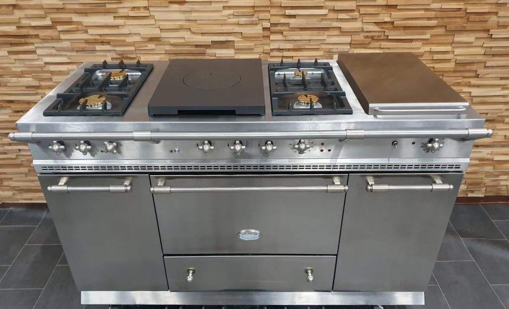 🔥Luxe Lacanche Fornuis 150cm RVS 4 pit Coupe de Fue Plancha, Elektronische apparatuur, Fornuizen, Ophalen, 60 cm of meer, Zo goed als nieuw