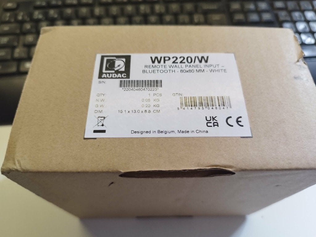 1 AUDAC WP220 universeel wandpaneel met bluetooth-ontvangst, Ophalen of Verzenden, Nieuw, Overige typen, Overige merken