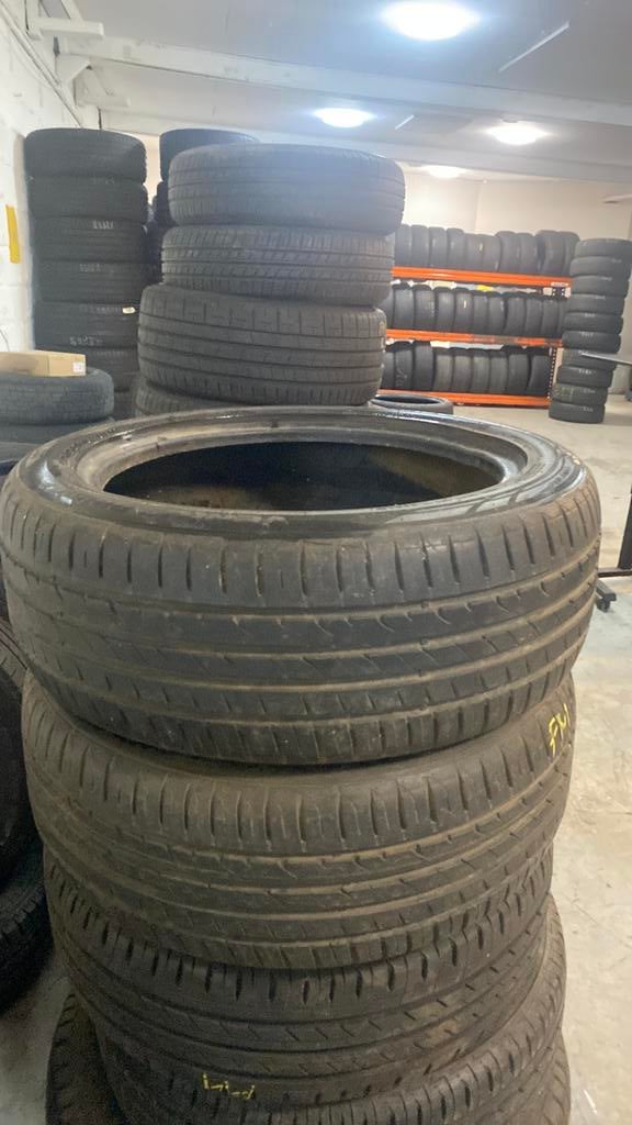 195/50/16-88v merk hankook met monteren 50 eur per stuk, Ophalen, Zo goed als nieuw