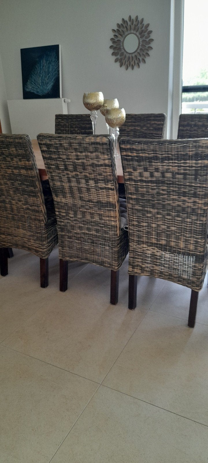 lot 8 chaises rotin, Brun, Enlèvement, Bois, Cinq, Six Chaises ou plus