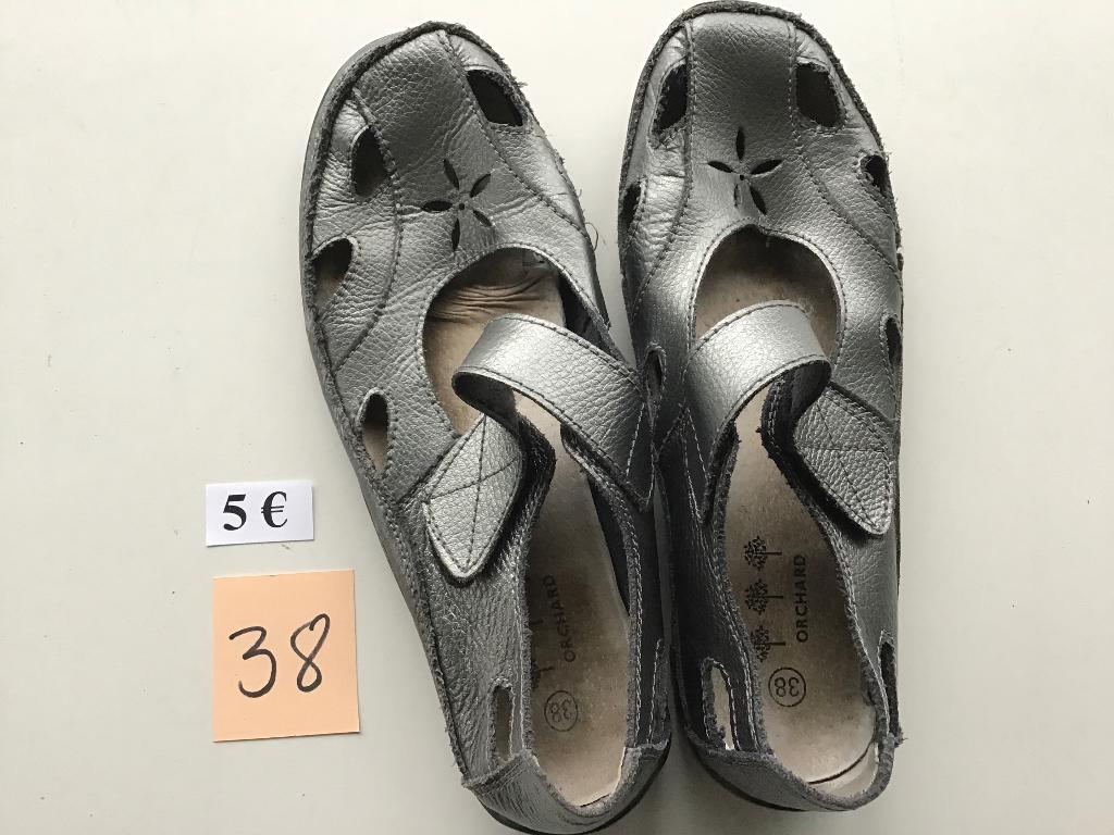1 paar grijze heren sandalen maat 38, Ophalen of Verzenden, Zo goed als nieuw, Sandalen