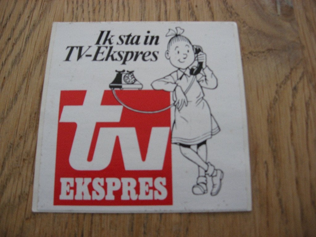Sticker Wiske Ik sta in TV-Ekspres Suske en Wiske, Verzamelen, Ophalen of Verzenden, Suske en Wiske, Nieuw, Plaatje, Poster of Sticker