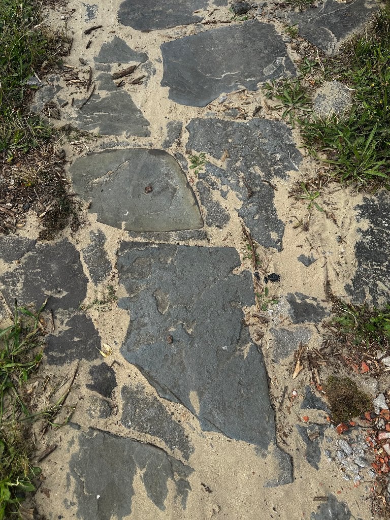 Flagstones terrastegels 30m2, Ophalen, Gebruikt, Terrastegels, Natuursteen