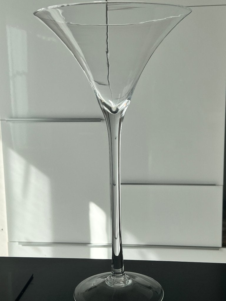 XXL Martini glazen 3 stuks : Bieden is voor de 3 samen, Ophalen, Transparant, 50 cm, Glas