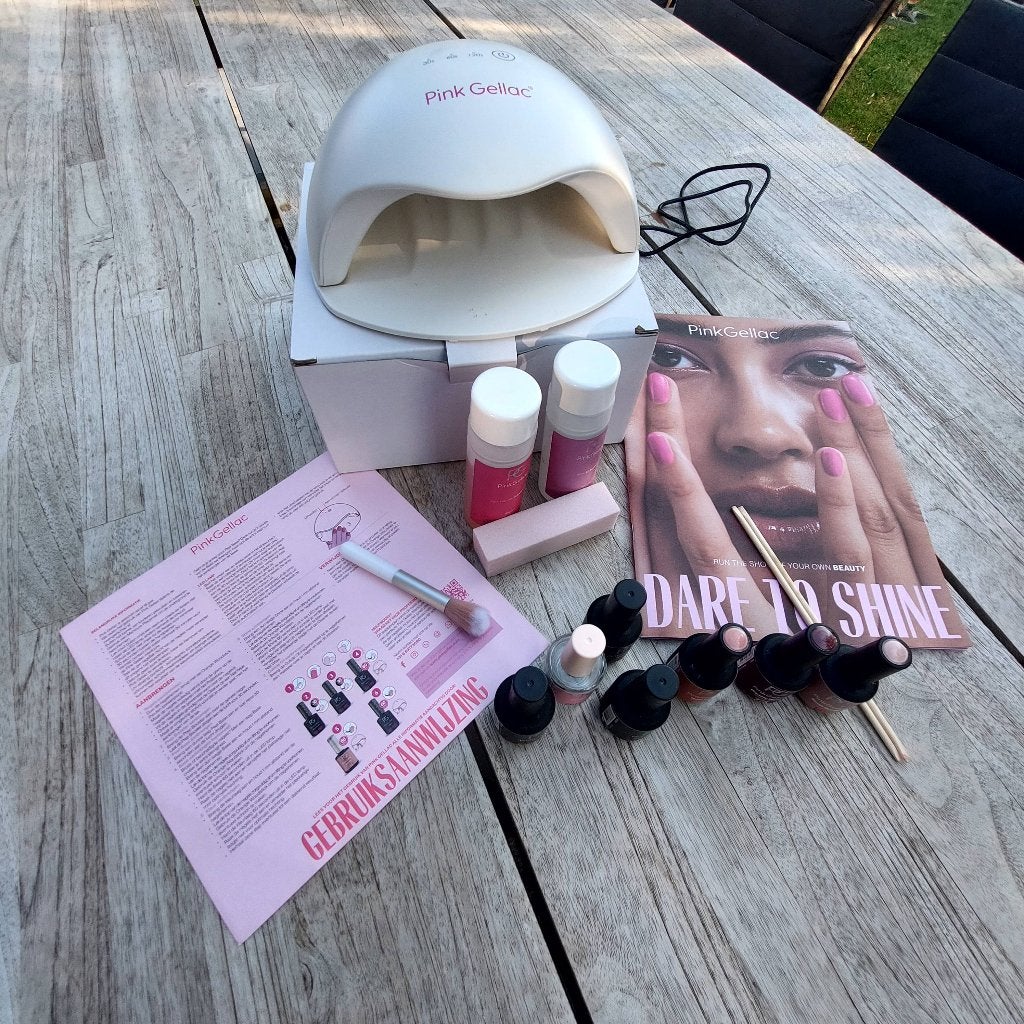 Startersset Pink Gellac, Ophalen of Verzenden, Zo goed als nieuw, Hand- en Voetverzorging
