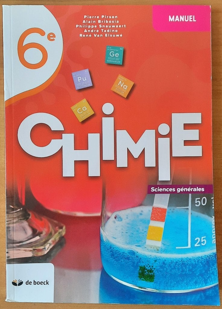 Chimie 6 – Manuel – Sciences générales- de boeck, Livres, Enlèvement, Comme neuf, Secondaire, Chimie