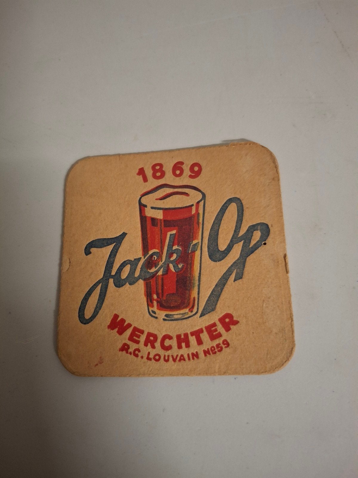 oud bierviltje jack op werchter, Ophalen of Verzenden
