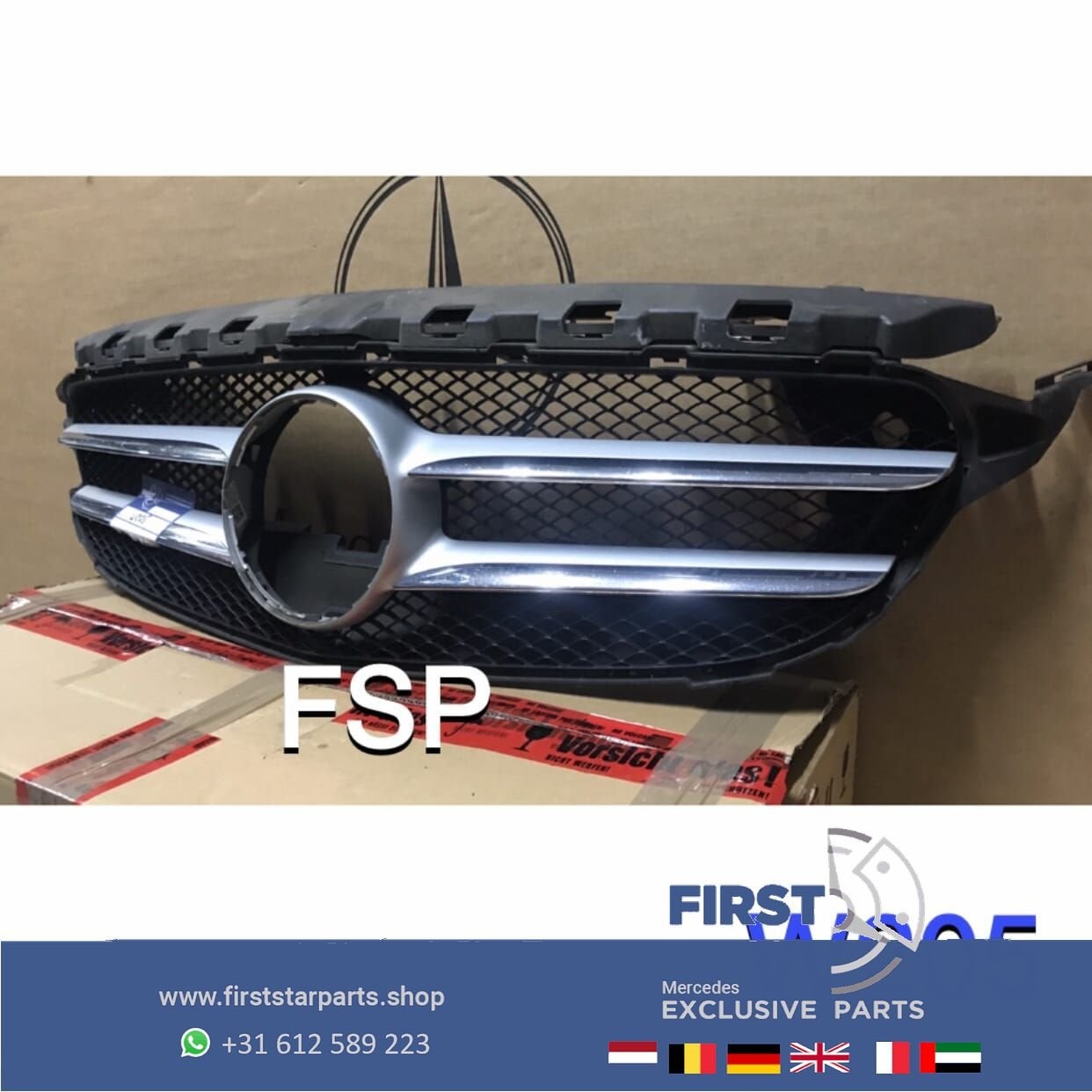 W205 C205 AVANT-GARDE BUMPER GRIL Mercedes C Klasse VOORBUMP, Utilisé, -, -, Enlèvement ou Envoi