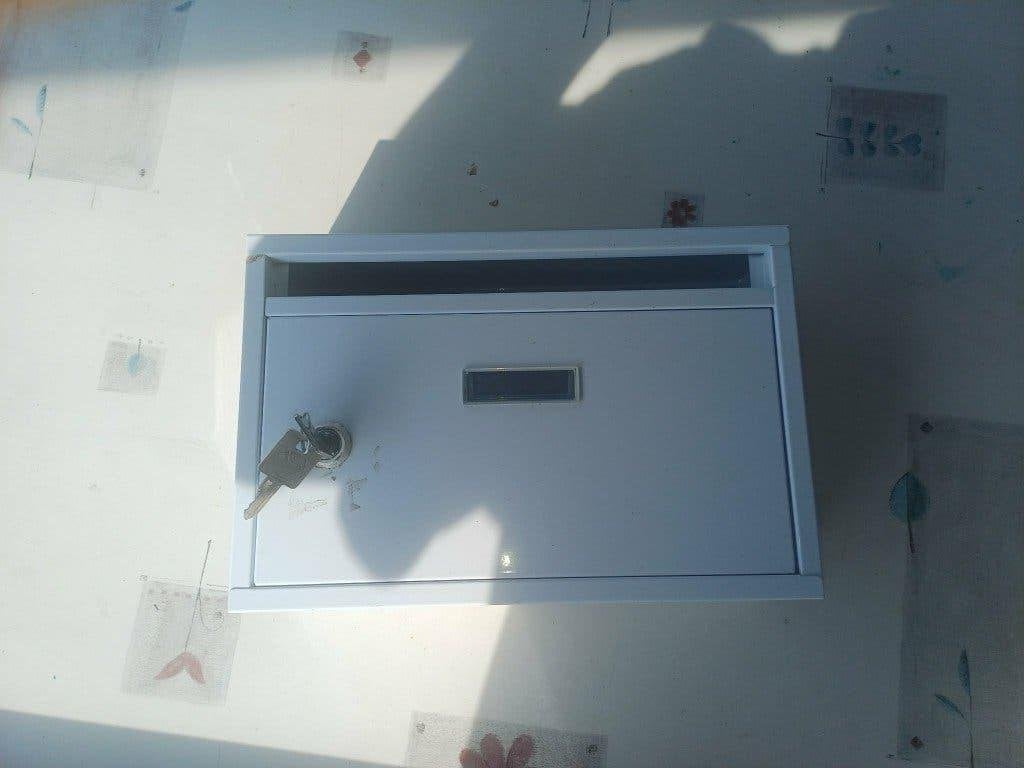 brievenbus, Ophalen, Gebruikt, Aluminium, Wandbrievenbus