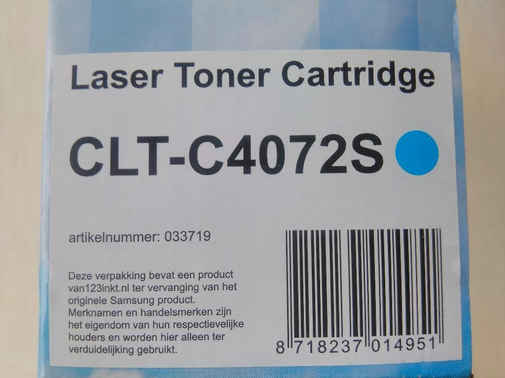 Toner cartridge blauw CLT-C4072S, Ophalen, Nieuw, Cartridge, 1 2 3 inkt