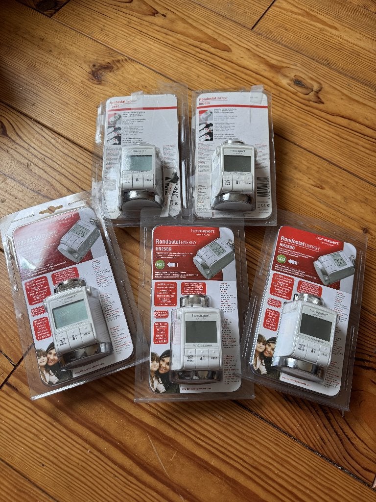 5 elektrische radiatorthermostaten Honeywell HR25BG Rondosta, Doe-het-zelf en Bouw, Thermostaten, Ophalen of Verzenden, Slimme thermostaat