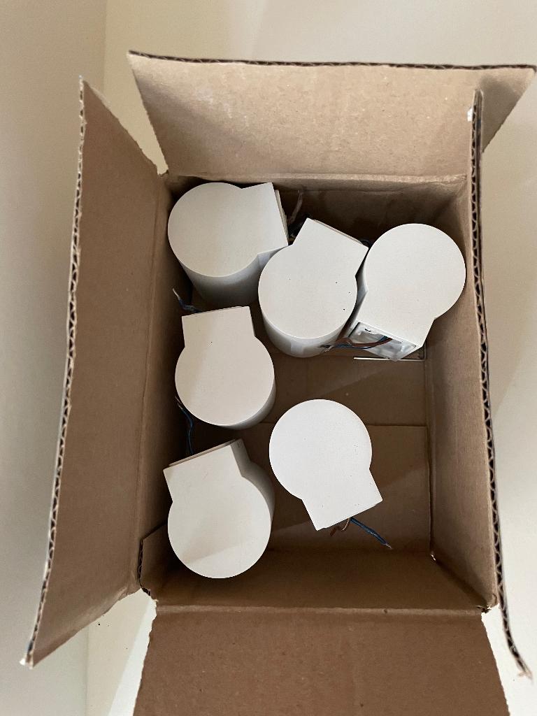 LED spots wandspots - set van 6, Ophalen of Verzenden, Gebruikt, Plafondspot of Wandspot