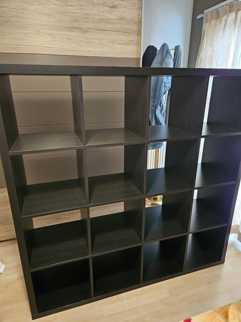 IKEA KALLAX Open kast - Zwartbruin - 147x147x39 cm, Enlèvement, Comme neuf