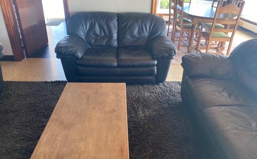 Salon, Huis en Inrichting, Ophalen, Gebruikt, Leer