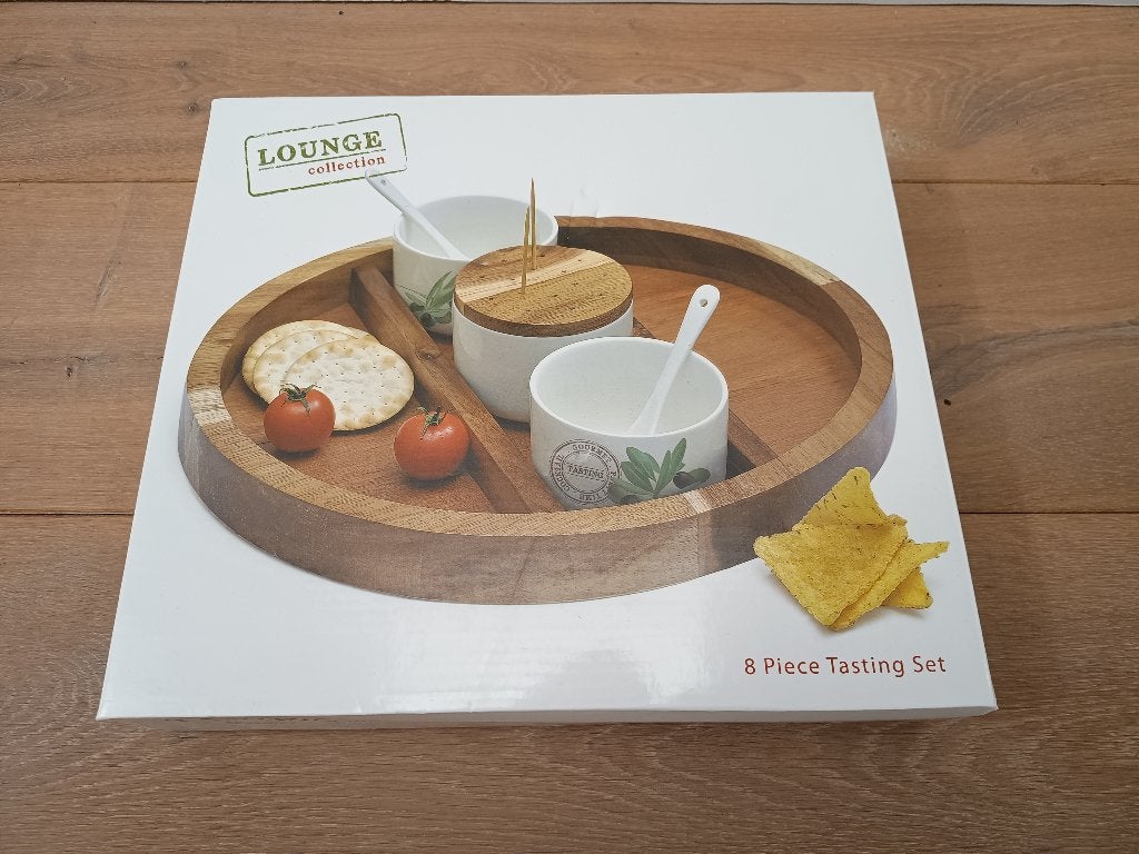 NIEUW - Houten Serveerplank + Bakjes + Lepeltjes, Ophalen, Overige merken, Nieuw, Modern