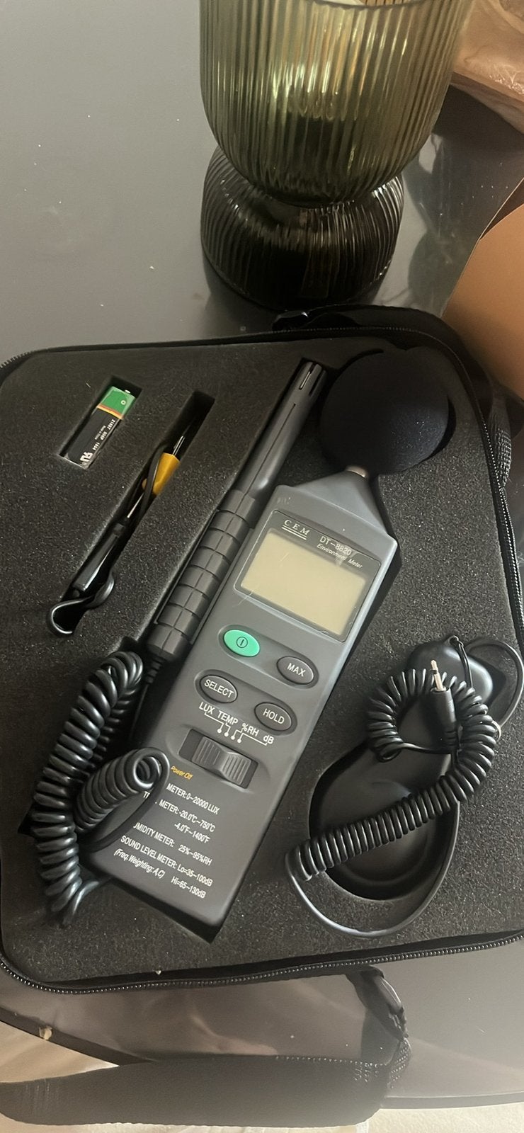 CEM DT 8820 professionel 4in1 milieumeter, Ophalen of Verzenden, Zo goed als nieuw