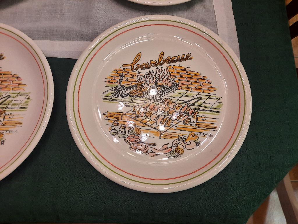 nieuwe mooi barbeque servies van 6 borden, Enlèvement ou Envoi, Neuf, Assiettes(s)
