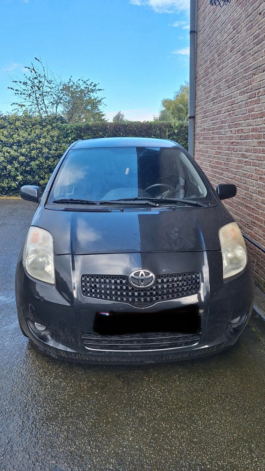 Toyota Yaris 1.3 VVTi Airco 5 d 12/2007, Auto's, Voorwielaandrijving, Stof, Zwart, Zwart