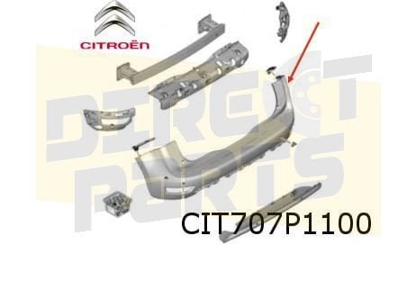 Citroën C4 SpaceTourer (6/18-) achterbumper (Te Spuiten) Ori, Neuf, Arrière, -, -
