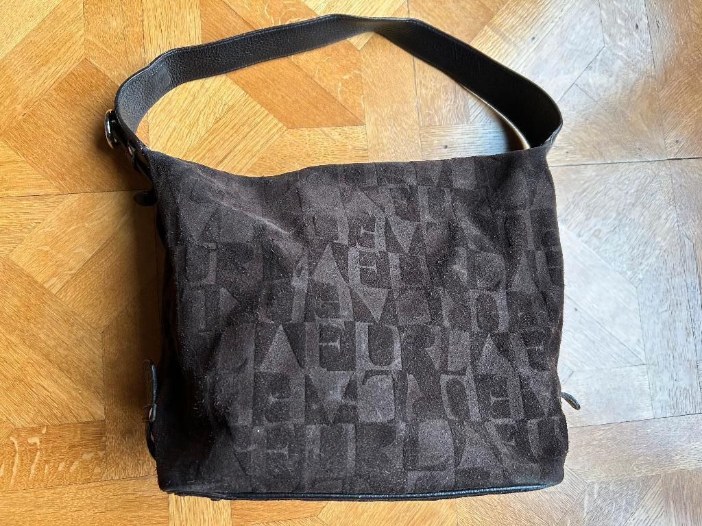 Sac à main Furla en daim marron, Ophalen of Verzenden, Gebruikt, Bruin, Handtas