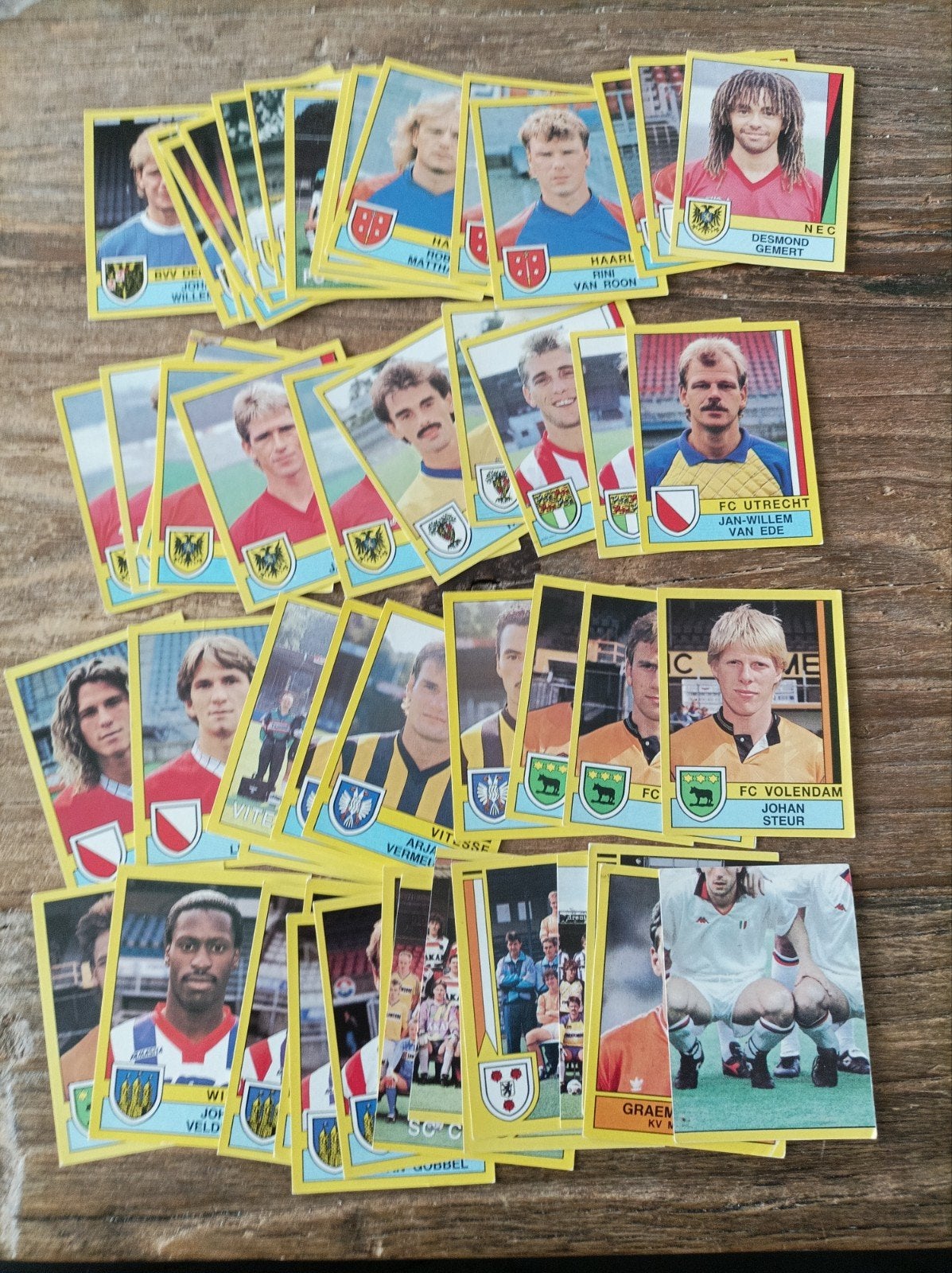 Panini voetbal eredivisie 90 , 52 verschillende stickers, Ophalen of Verzenden