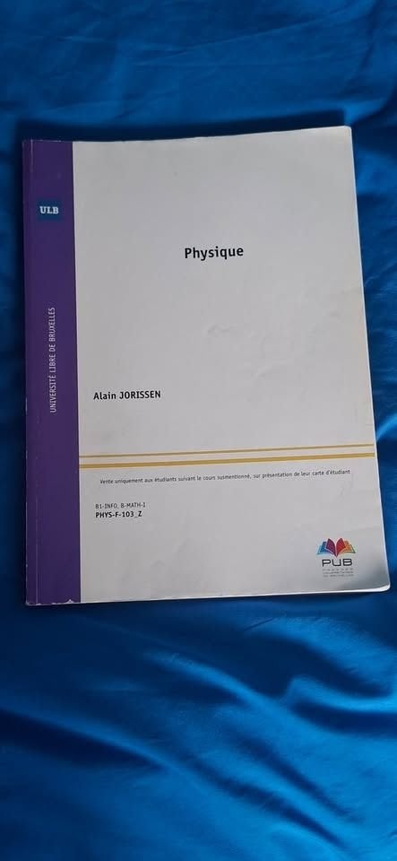 Syllabus Physique Année 1 : Théorie, Enlèvement, Comme neuf, Enseignement supérieur