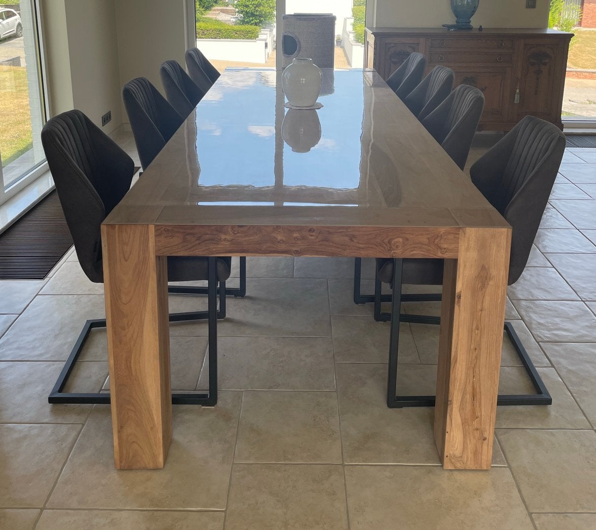 Eetkamertafel met stoelen, Ophalen, Zo goed als nieuw