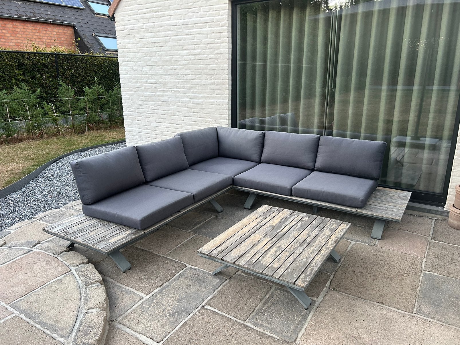 Loungeset, Tuin en Terras, Ophalen, Zo goed als nieuw, Bank, Loungeset