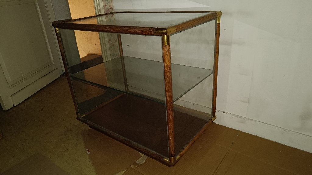 Glazen vitrine kast, Huis en Inrichting, Kasten | Vitrinekasten, Ophalen, Gebruikt, Glas