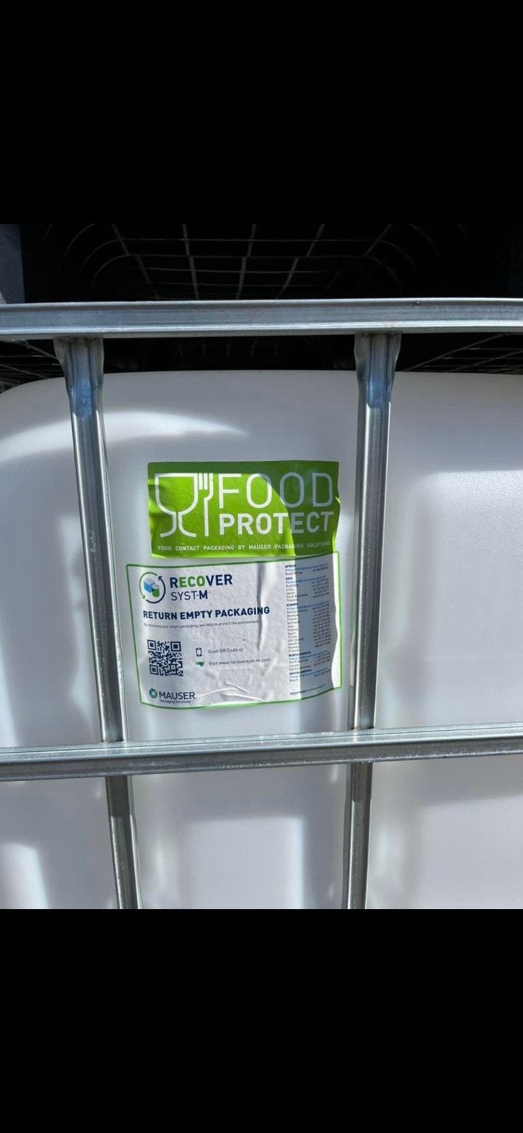 Cuves IBC 1000 L ALIMENTAIRES – Palette plastique, Enlèvement, Comme neuf, Métal