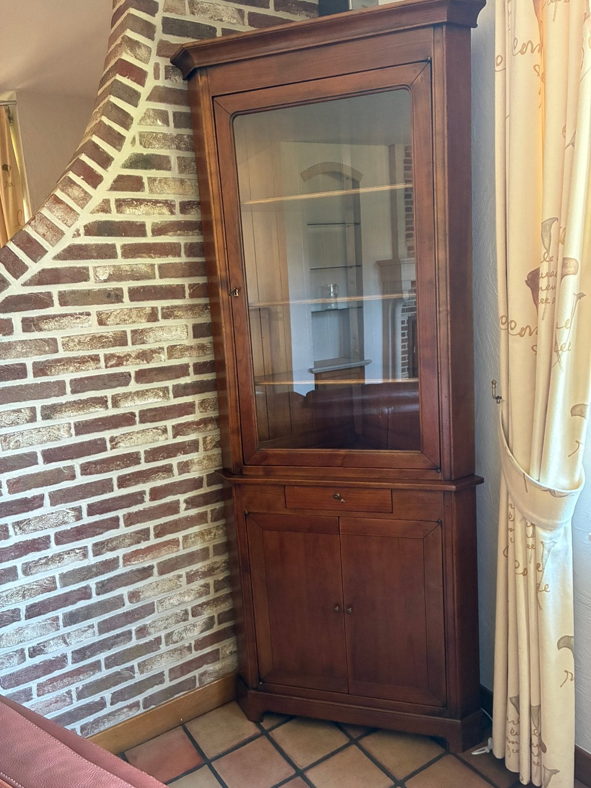 Kersenhouten hoekkast, Antiek en Kunst, Ophalen
