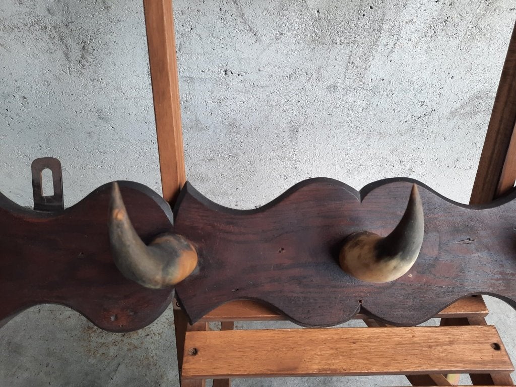 Koehoorn kapstok, Antiek en Kunst, Curiosa en Brocante, Ophalen