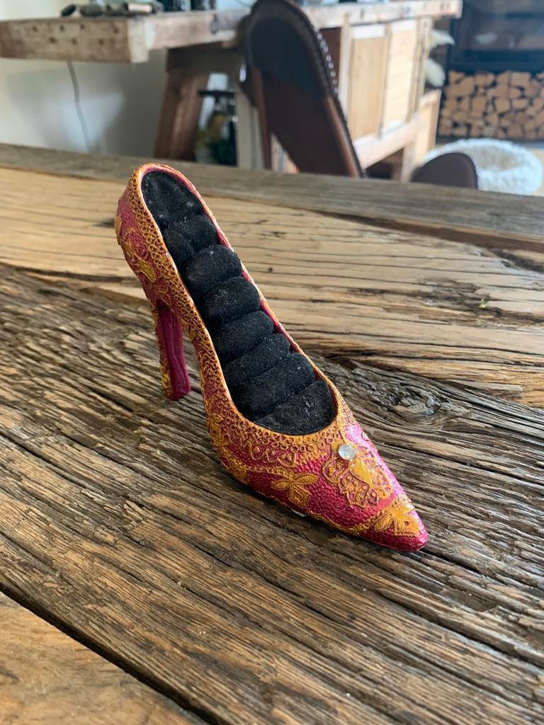 Bijoux porte-bague en or, chaussure à talons aiguilles, Enlèvement ou Envoi, Comme neuf