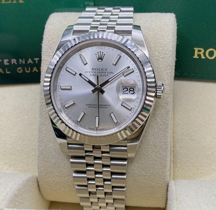 Rolex Datejust 41 126334, Handtassen en Accessoires, Horloges | Dames, Rolex, Ophalen of Verzenden, Zo goed als nieuw, Goud