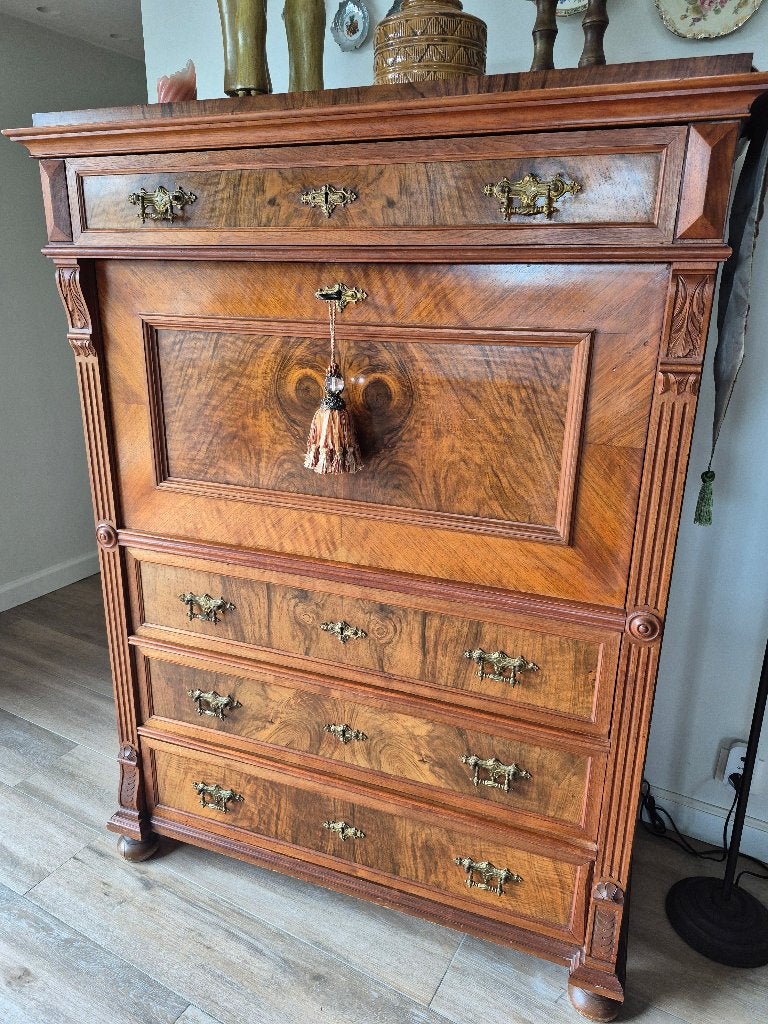 antieke secretaire à abattant, Antiek en Kunst, Ophalen