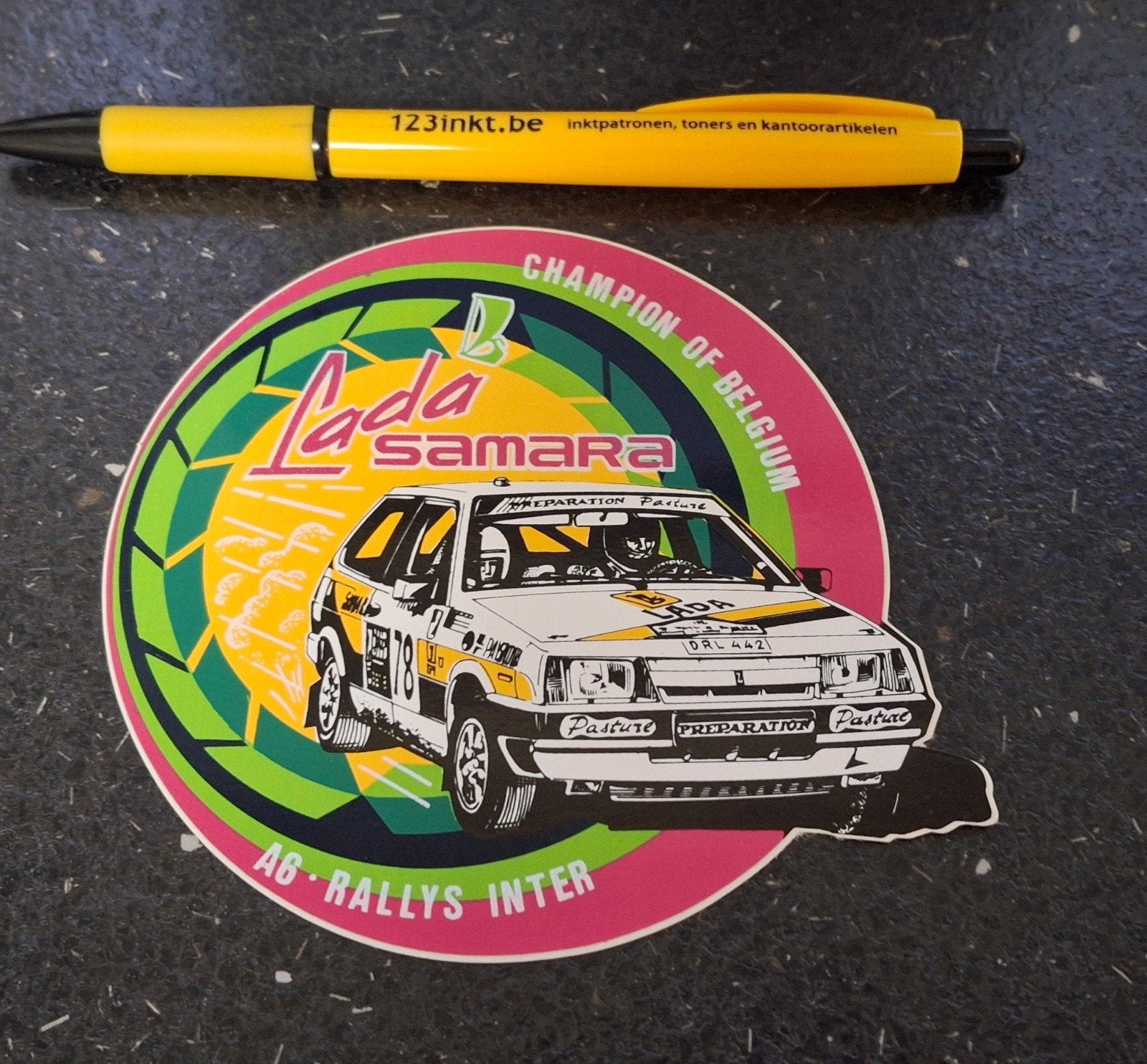 sticker autorally merk auto Lada Samara, Enlèvement ou Envoi, Comme neuf, Voiture ou Moto
