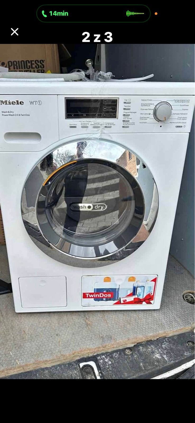 Laveuse-sécheuse miele comme neuve, Electroménager, Lave-linge, Enlèvement, Comme neuf