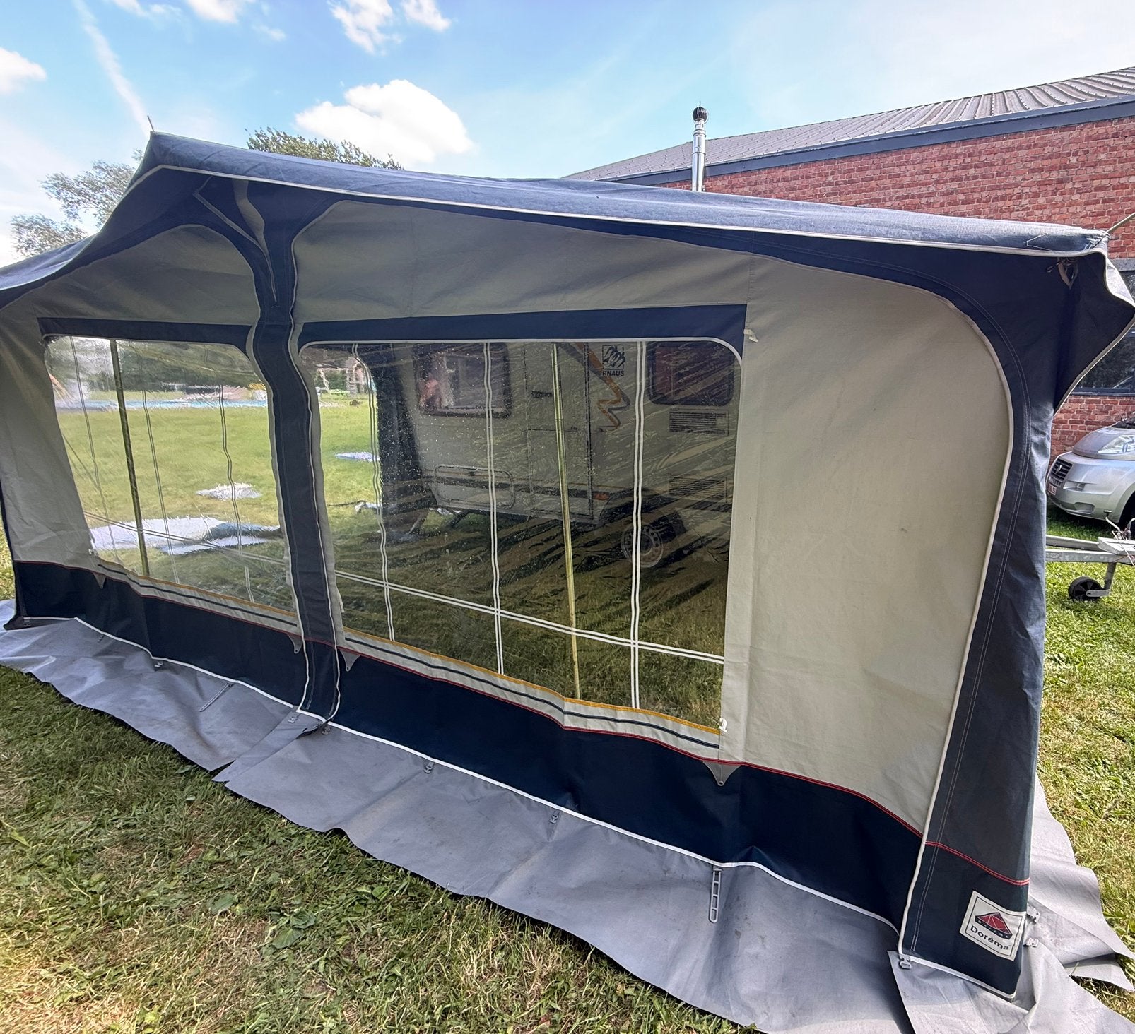 Voortent Doréma caravan omloopmaat 14, Ophalen, Zo goed als nieuw