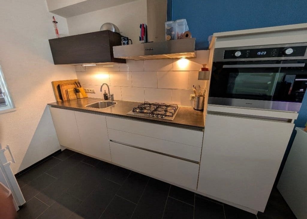 ✨STRAKKE WITTE RECHTE KEUKEN 3 METER  ✨, Huis en Inrichting, Wit, Enkelwandige keuken, Ophalen of Verzenden, Kunststof