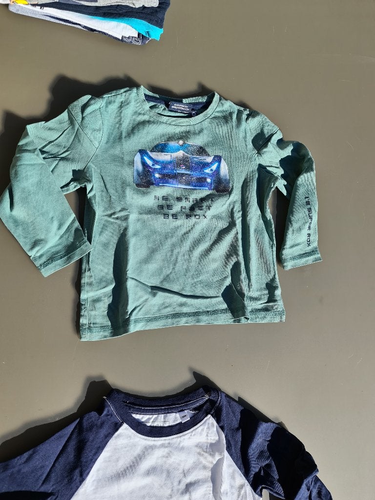 groen t-shirt, longsleef, ROX JBC, 98, Ophalen, Zo goed als nieuw