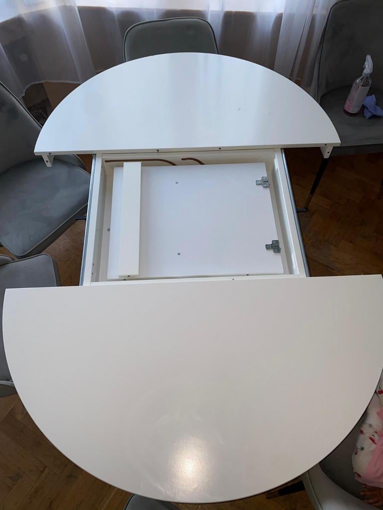 Table blanche extensible / rekbare eettafel, Maison & Meubles, Enlèvement