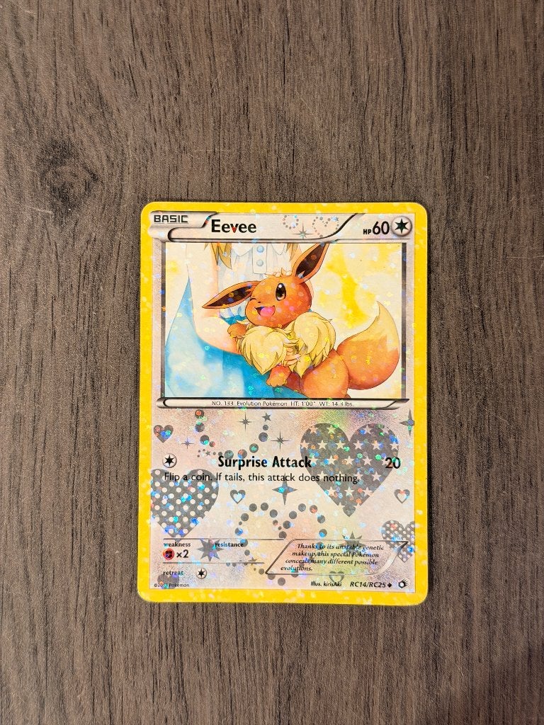 Eevee #RC14 Pokemon Legendary Treasures, Ophalen of Verzenden, Zo goed als nieuw, Losse kaart