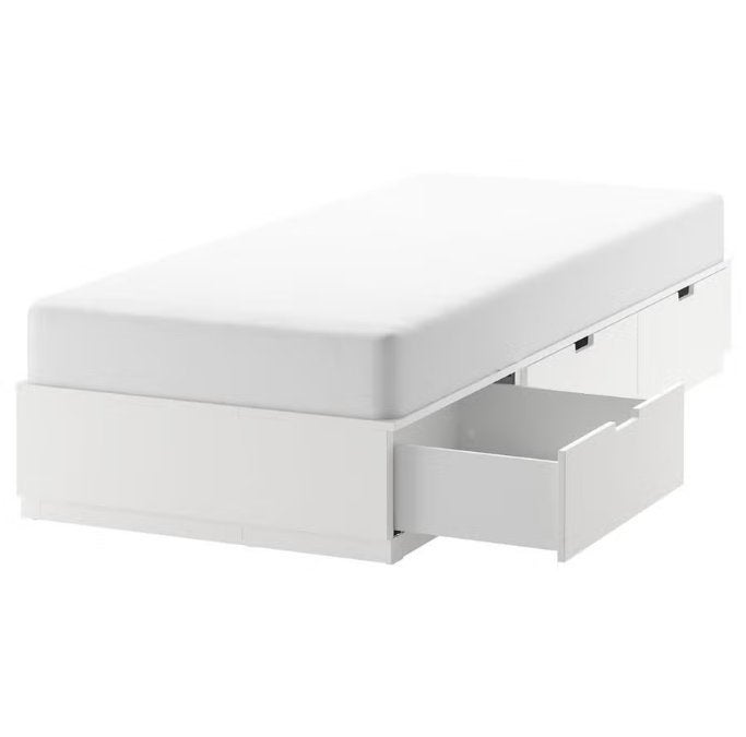 Ikea Nordli eenpersoonsbed wit 2 stuks beschikbaar, Maison & Meubles, Chambre à coucher | Lits, 90 cm, Enlèvement, 200 cm, Une personne