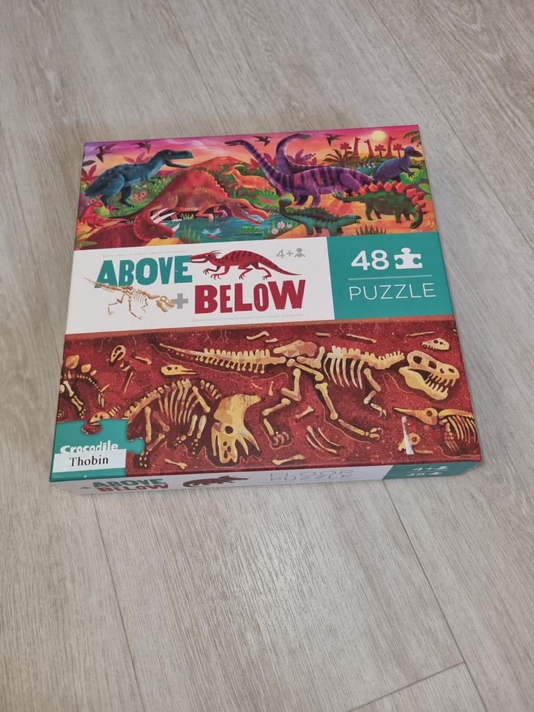 Above and below  dino puzzel, Enlèvement