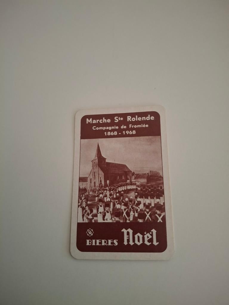 Oude speelkaart bieres noel, Verzamelen, Ophalen of Verzenden