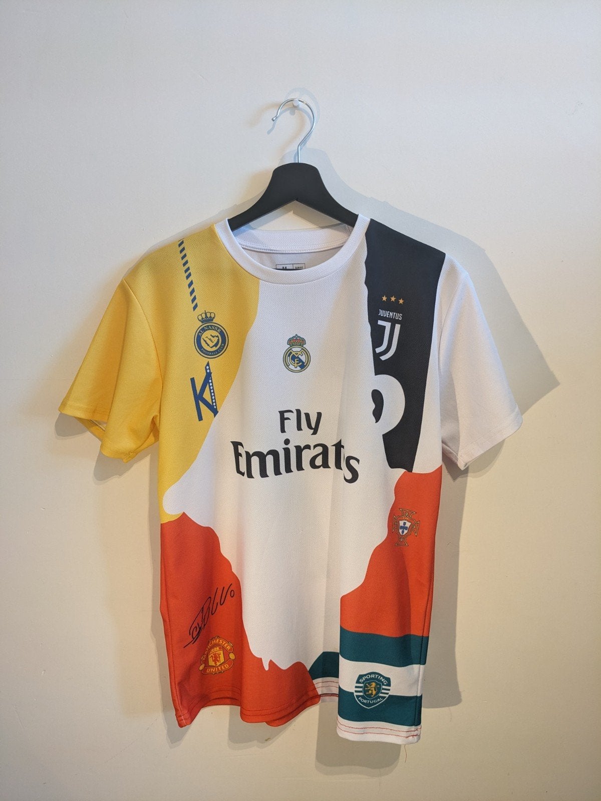 voetbal shirt al de clubs van Ronaldo, Maat L, Ophalen of Verzenden, Zo goed als nieuw, Shirt