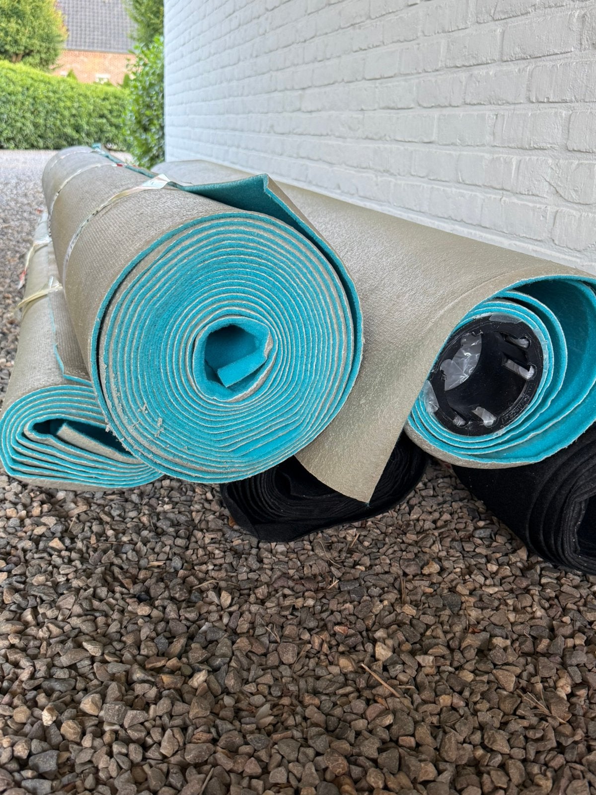 Turquoise loper/tapijt antislip, Ophalen, Zo goed als nieuw